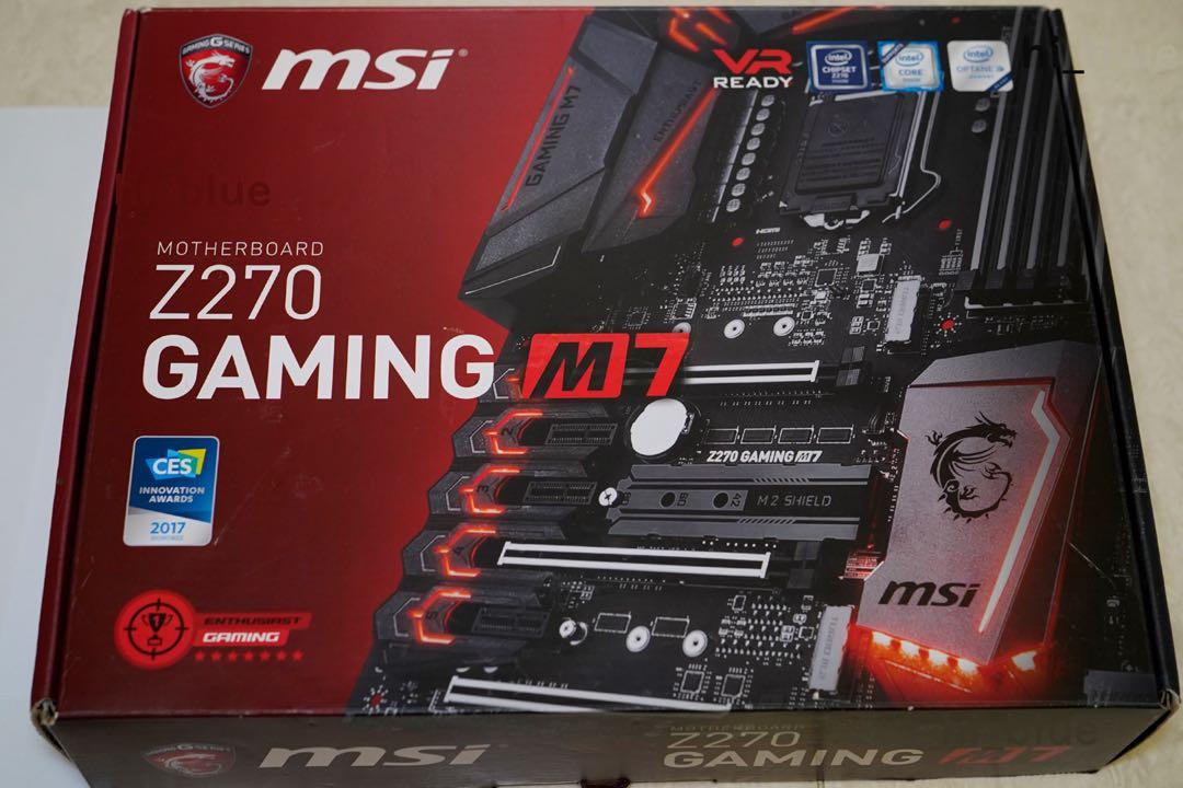 Intel core i7-7700 連MSI z270 Gaming M7, 電腦＆科技, 手提電腦