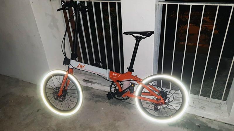 Izi Q5 Folding Bike Silver Orange Sports Equipment Bicycles Parts Bicycles on Carousell