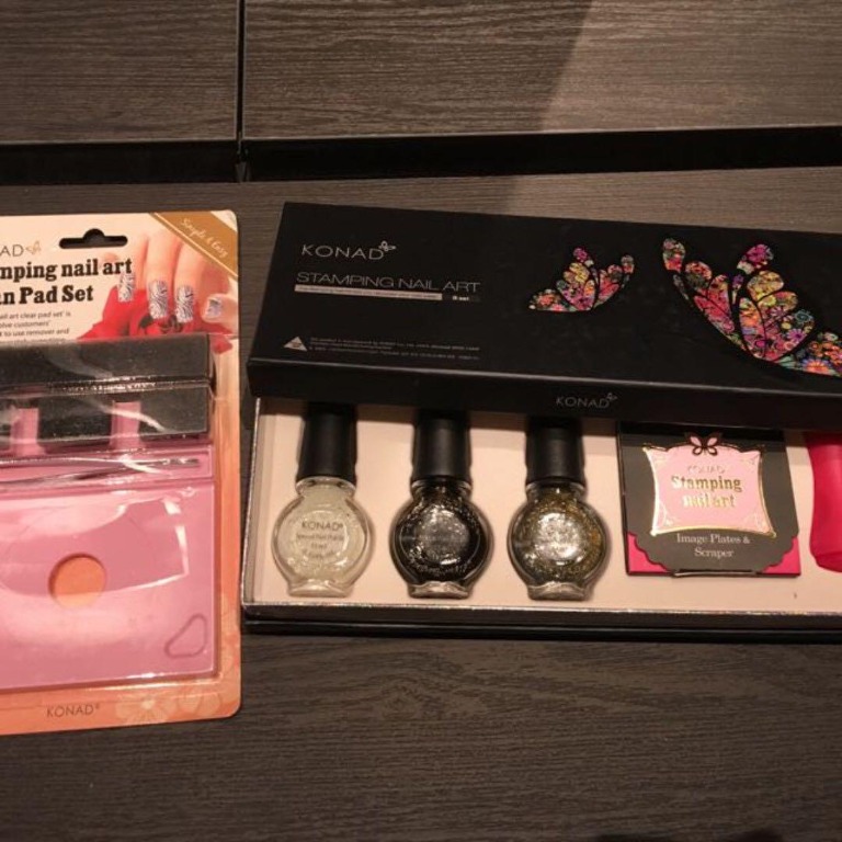 Konad - Nail art stamping kit, Beauty & Personal Care, Hands & Nails on  Carousell