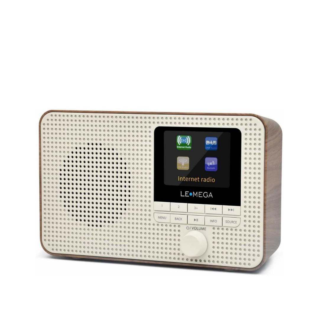 Radio Internet LEMEGA MSY3 In Legno, Con DAB+, FM, Bluetooth, Spotify Connect E Telecomando, Cassa Stereo 2.0