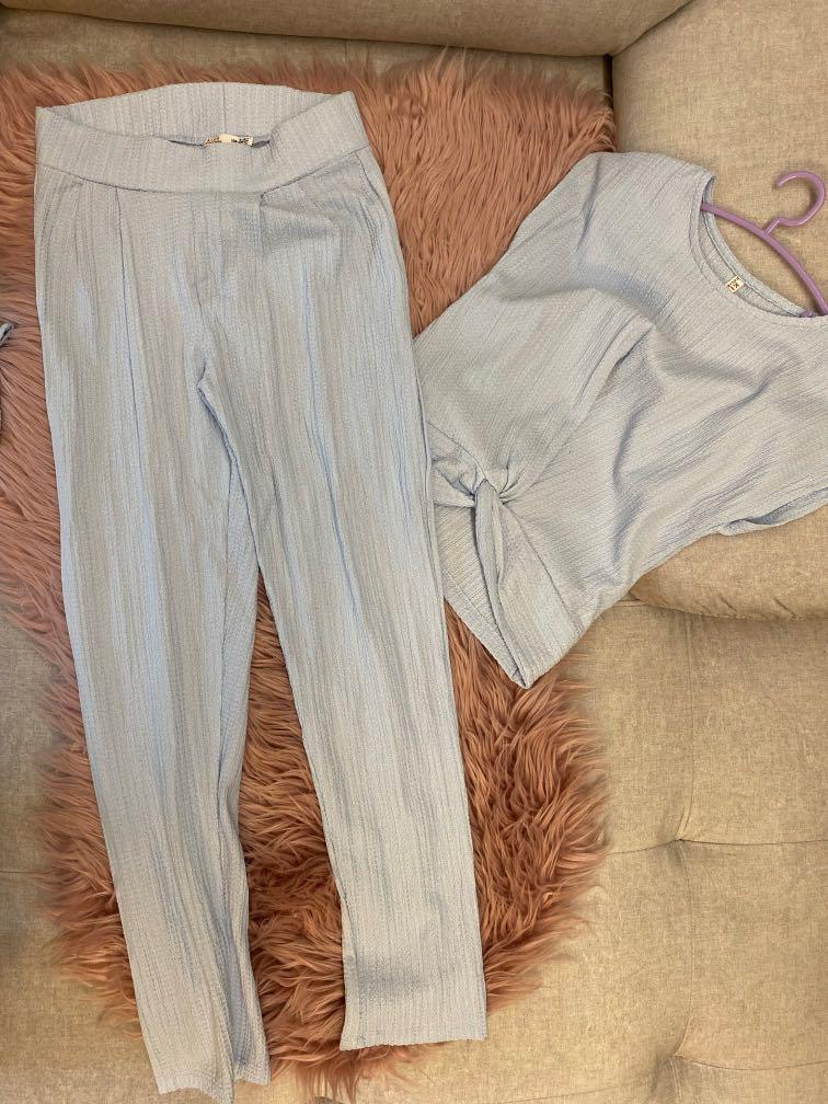 Light blue girls clothes set, Babies & Kids, Babies & Kids Fashion on