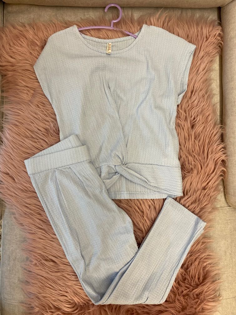 Light blue girls clothes set, Babies & Kids, Babies & Kids Fashion on