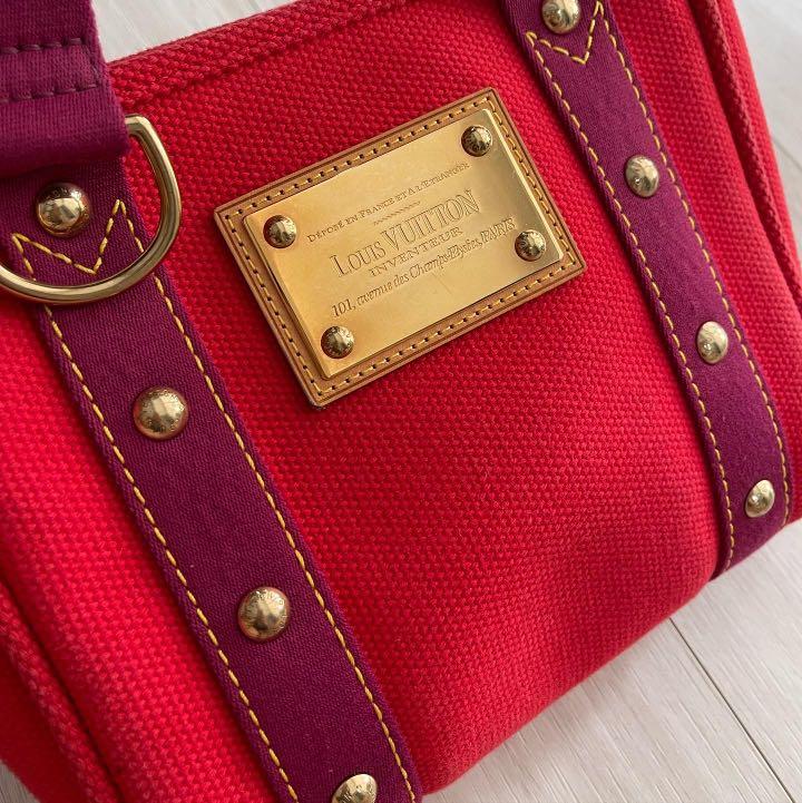 Authentic Louis Vuitton Pink Antigua Cabas PM Bag, Luxury, Bags & Wallets  on Carousell