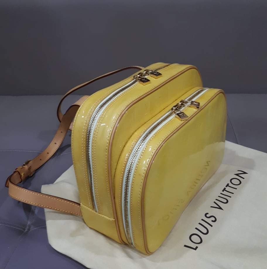 Louis Vuitton, Bags, Authentic Louis Vuitton Vernis Murray Backpack  Yellow M938 Lv 3955g