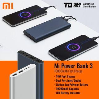 Mi 10000mAh 18W Fast Charge Power Bank 3 [BRAND NEW + 1 Year Warranty]