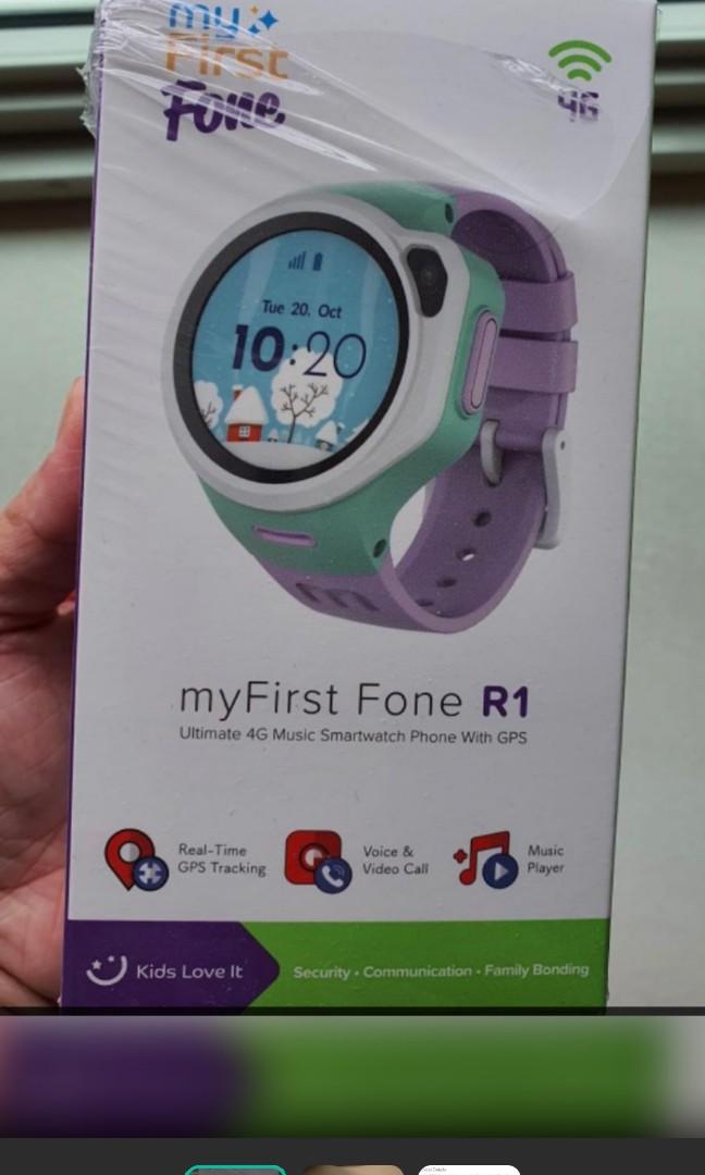 Oaxis myFirst Fone R1s - 4G Music Smartwatch Phone with Heart Rate Monitor  and Customisable Wallpaper (FREE