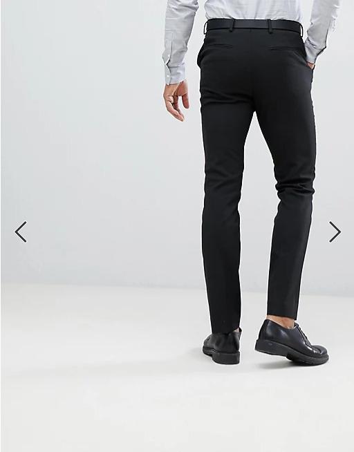 New Look Slim Smart Trousers In Black Men s Fashion Bottoms