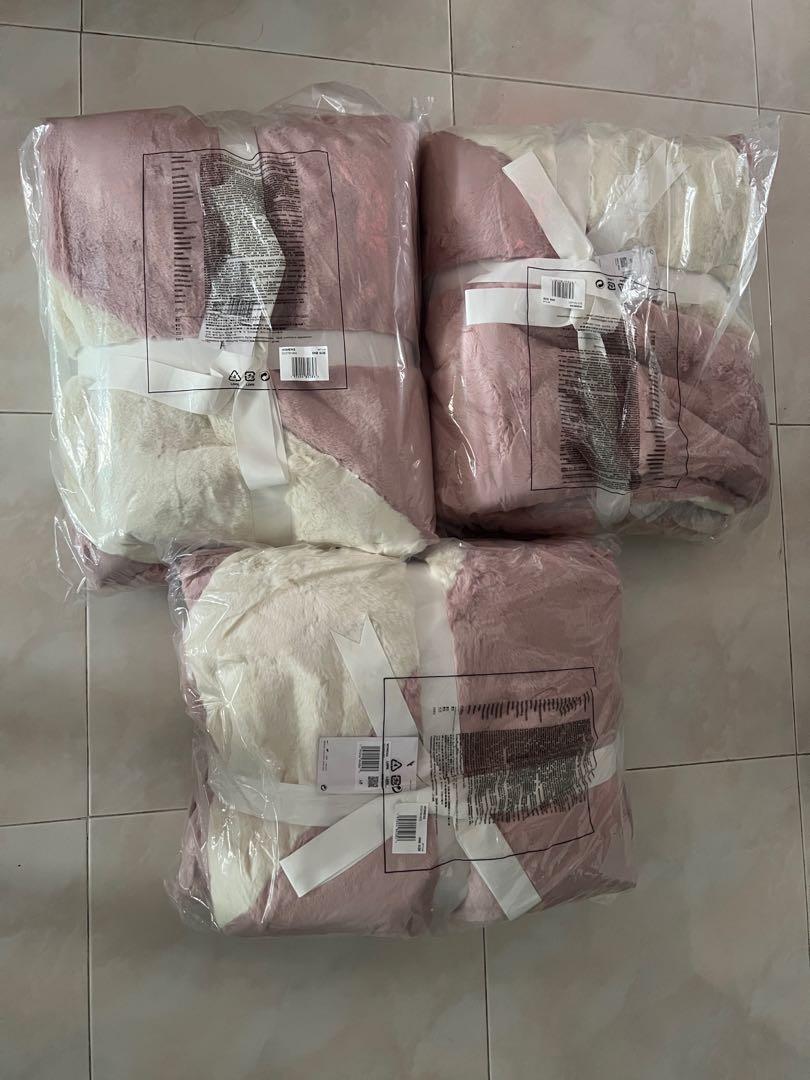 Nike faux fur blanket Pink, Furniture u0026 Home Living, Bedding u0026 Towels on  Carousell