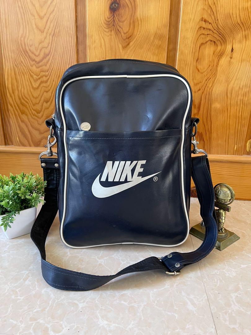 Leather nike top man bag