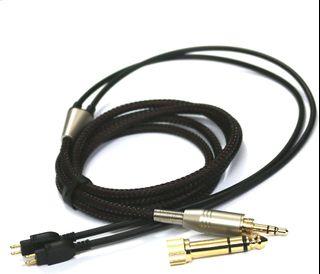 Cable Adaptador de Repuesto Dual de 2,5 mm a 3,5 mm y 6,3 mm Compatible con Auriculares Monolith M1060 M565 de 1,5 Metros M1060C M565 