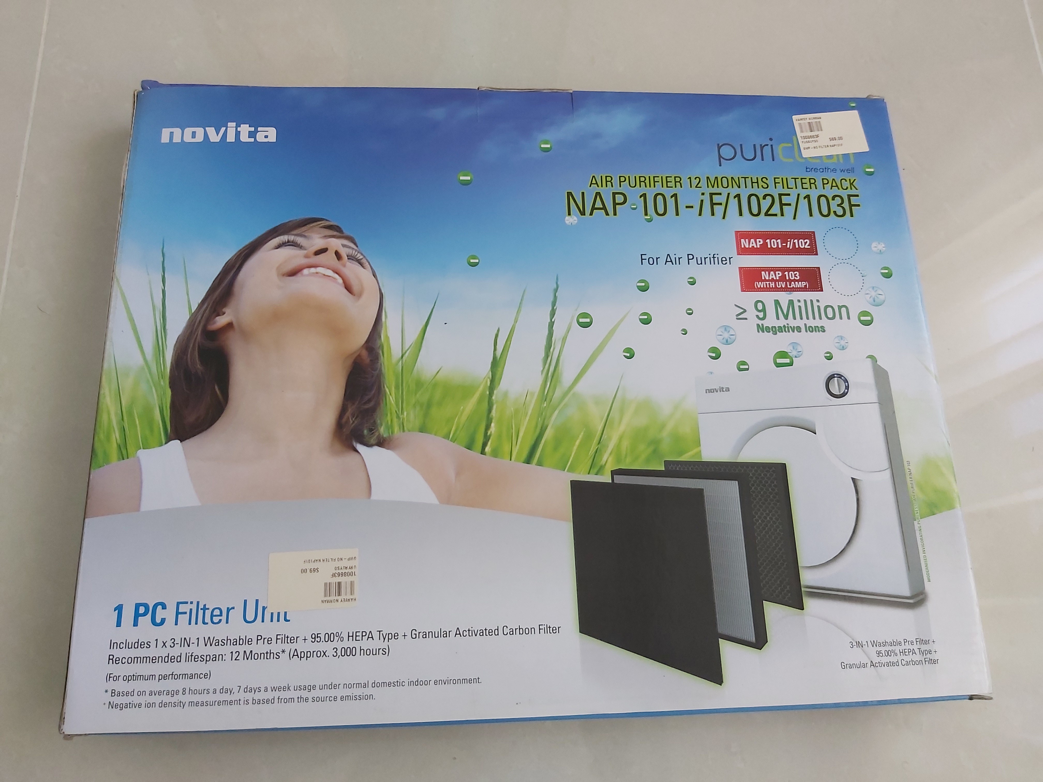 Novita Air Purifier Filter (NAP 101iF/102F/103F, TV & Home Appliances