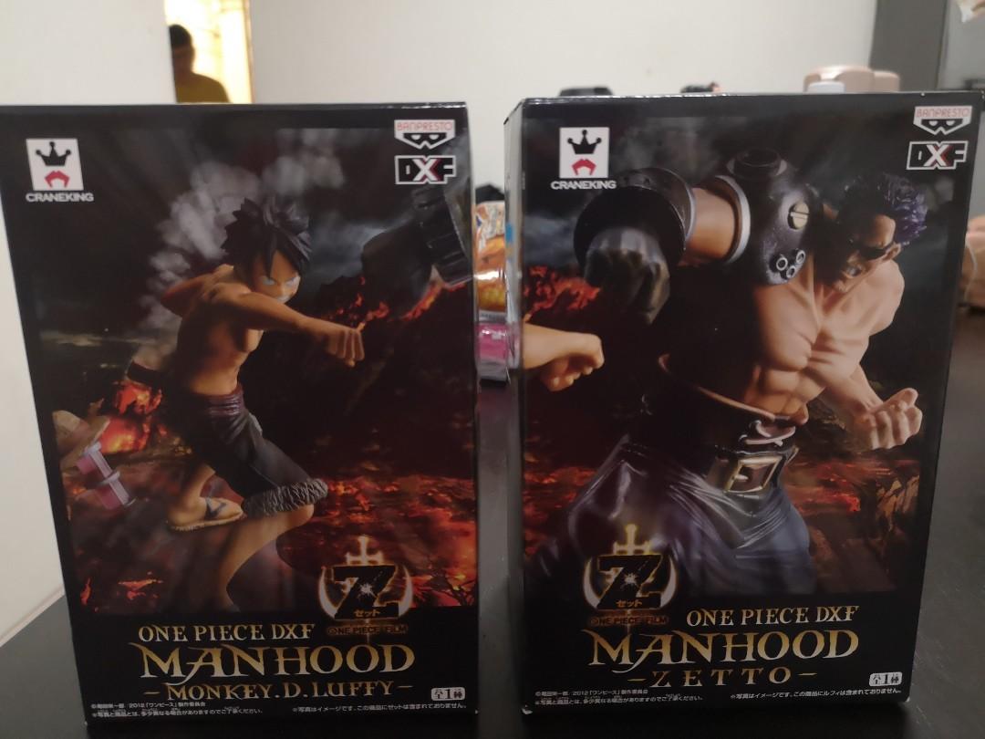 One Piece DXF MANHOOD-Zetto - Monkey D. Rufy (Luffy) Figura 2 Set, Importazione Giappone