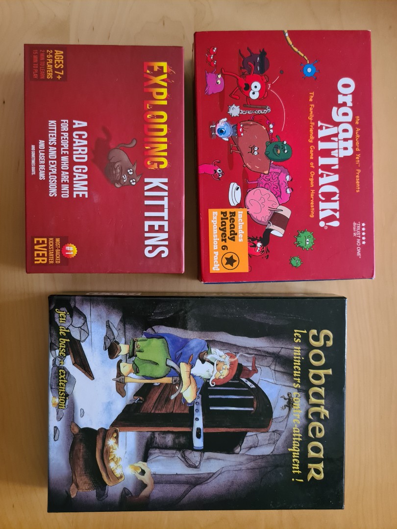 Organ attack/ Exploding kittens/ Saboteur, Hobbies & Toys, Toys & Games ...