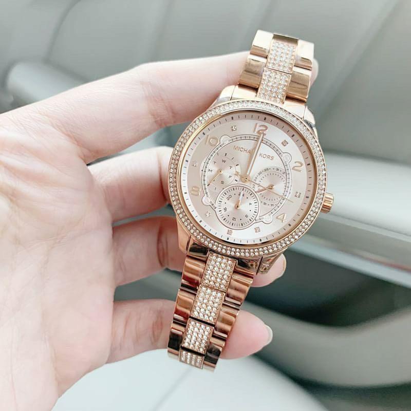 Original 100 Michael Kors Watch Rosegold Women Mk6614 Fesyen