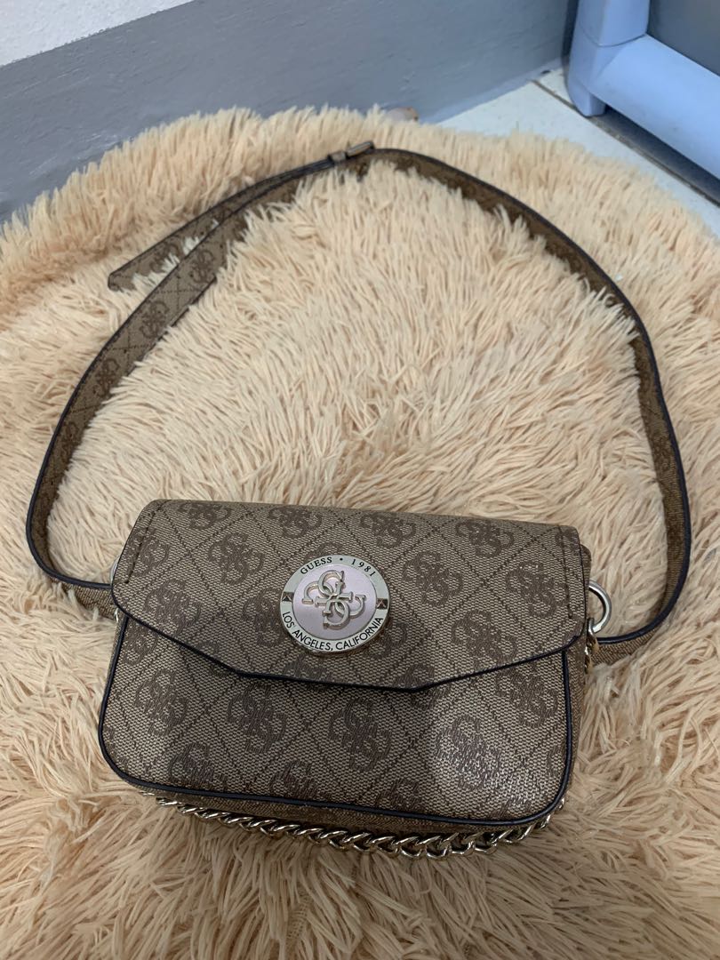 Original Guess belt bag, Luxury, Bags & Wallets on Carousell