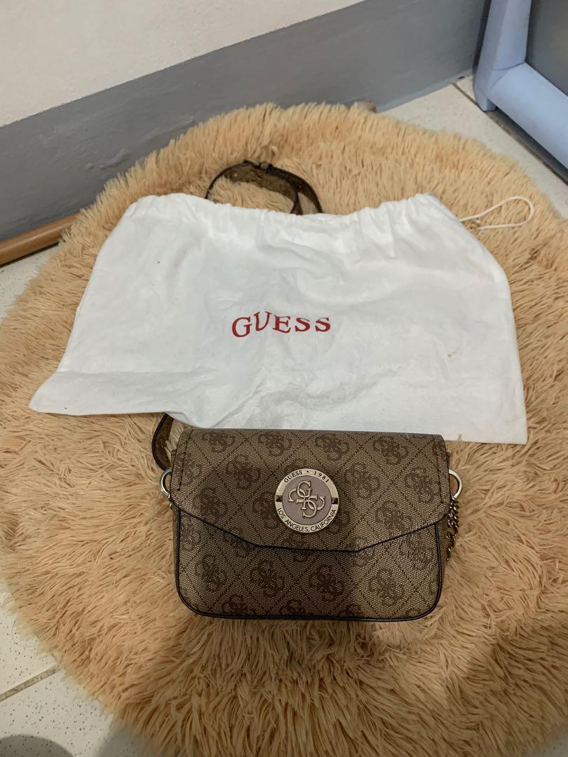 Original Guess belt bag, Luxury, Bags & Wallets on Carousell