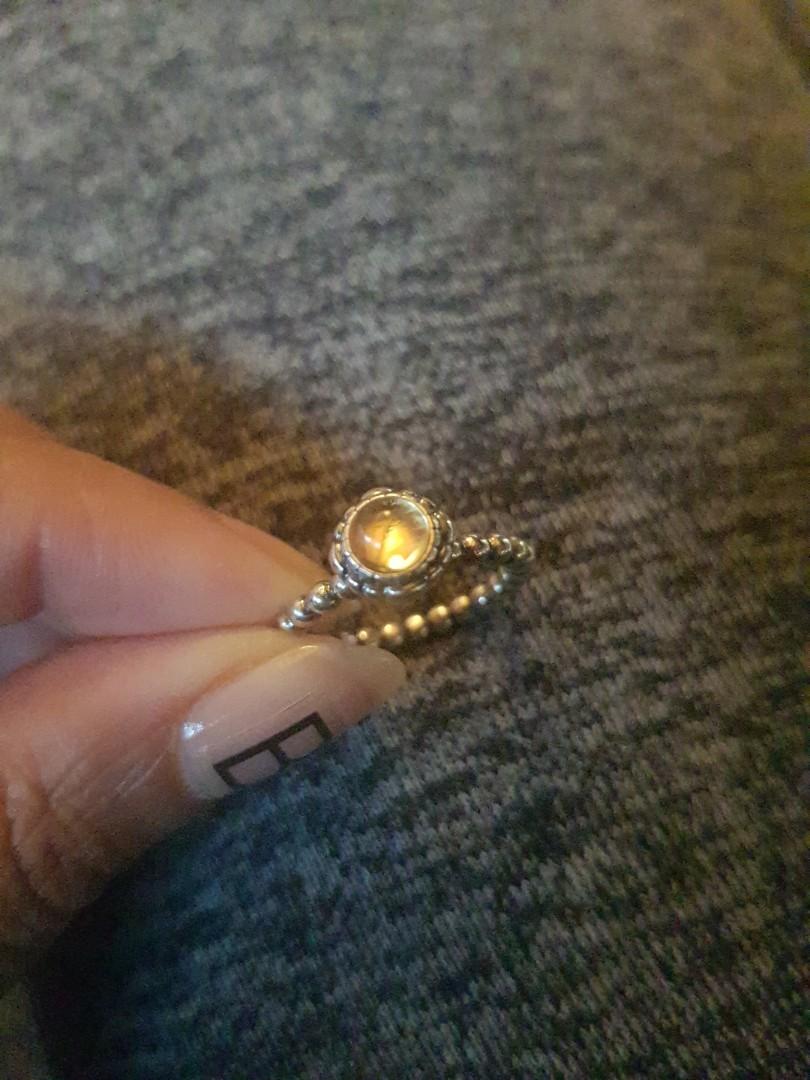 Pandora November Birthstone Ring Size 5 Women s Fashion Jewelry