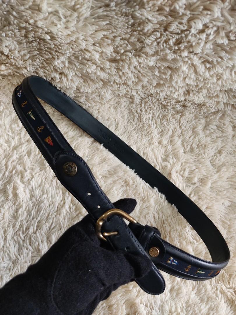 Paul and Shark - Leather belt with nautical flags – LE CAPITAINE D'A BORD