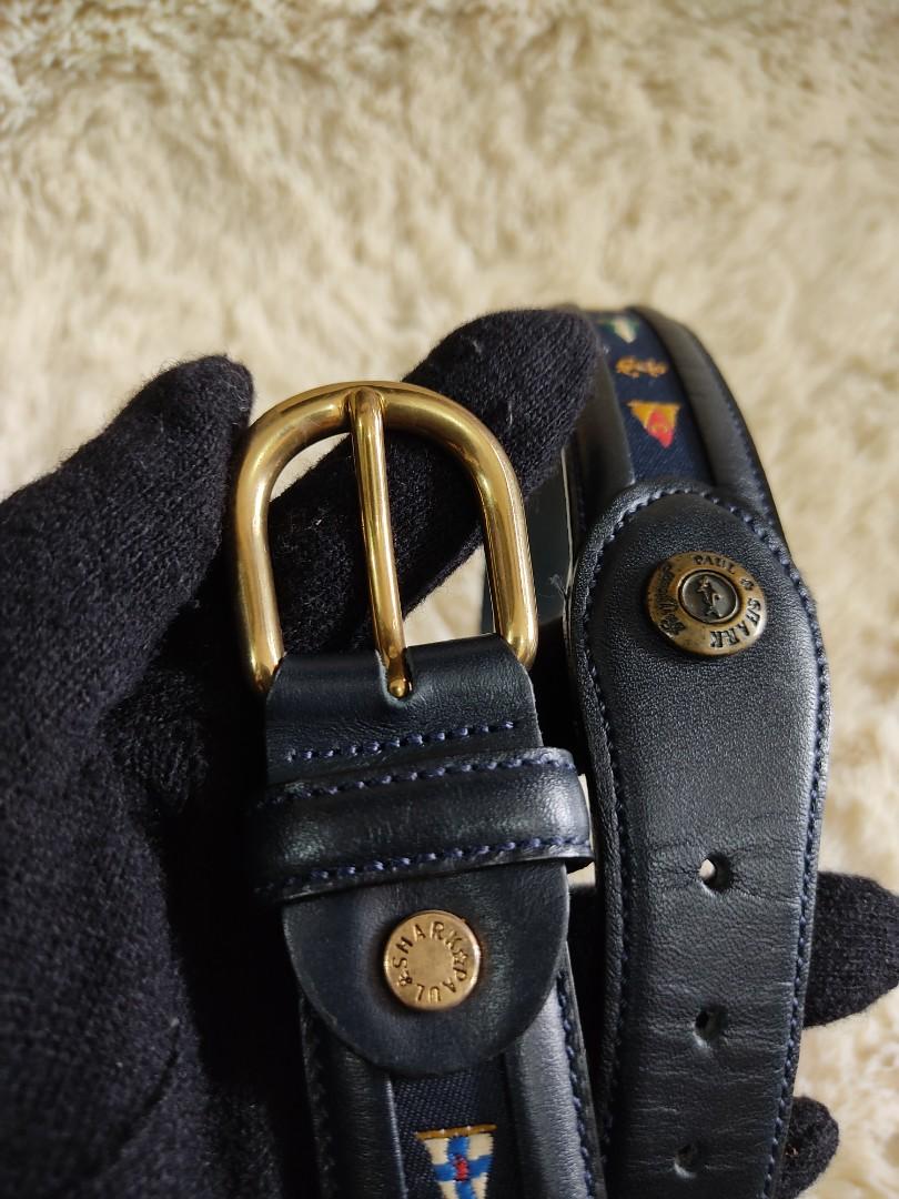 Paul and Shark - Leather belt with nautical flags – LE CAPITAINE D'A BORD