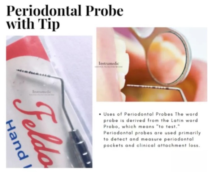 Perio probe with tip FELDON BRAND, Health & Nutrition, Medical Supplies ...