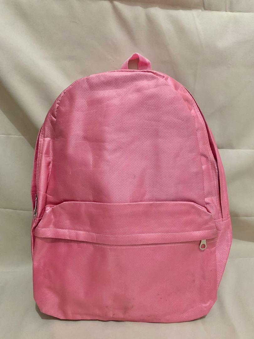 pink knapsack