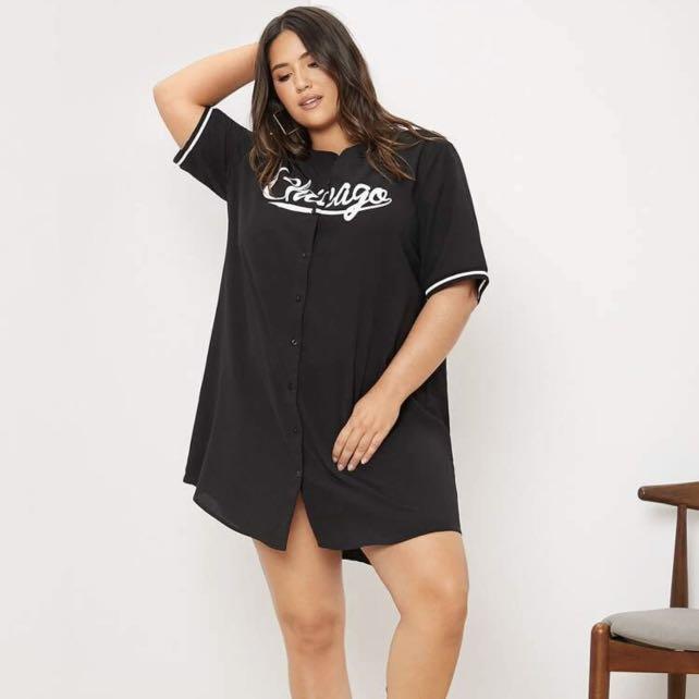Baseball jersey dress plus size store