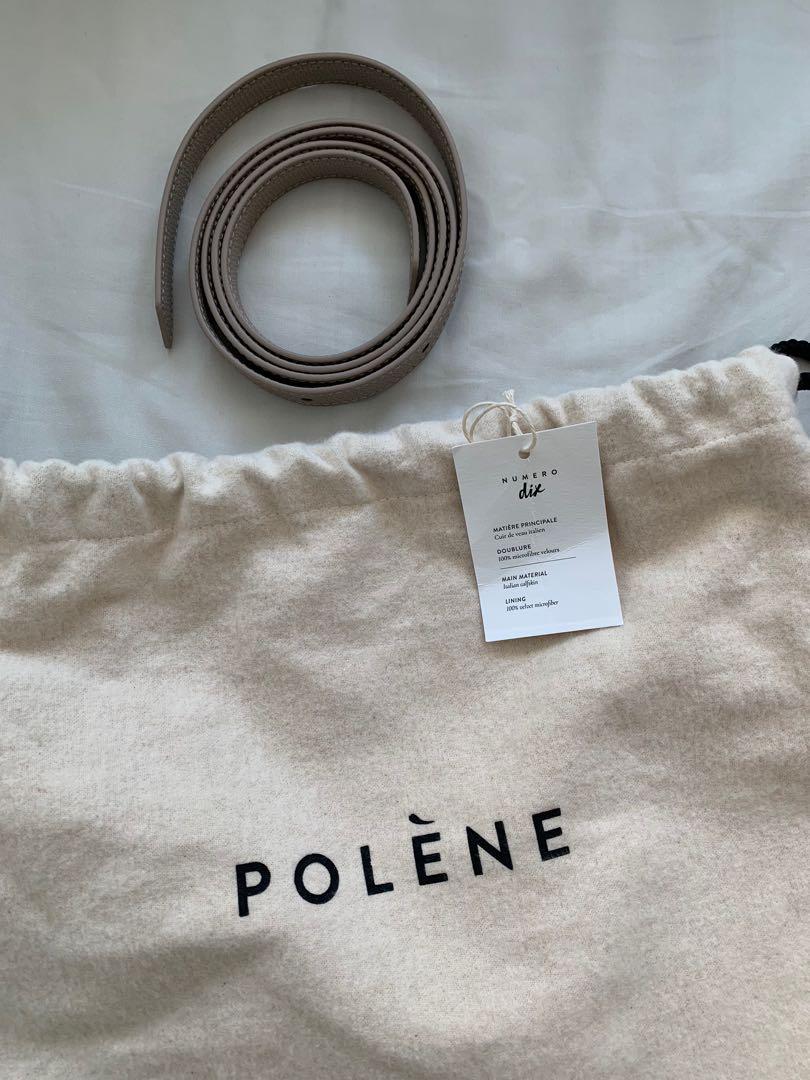 Polène, Bag - Numéro Dix - Monochrome Green Textured leather