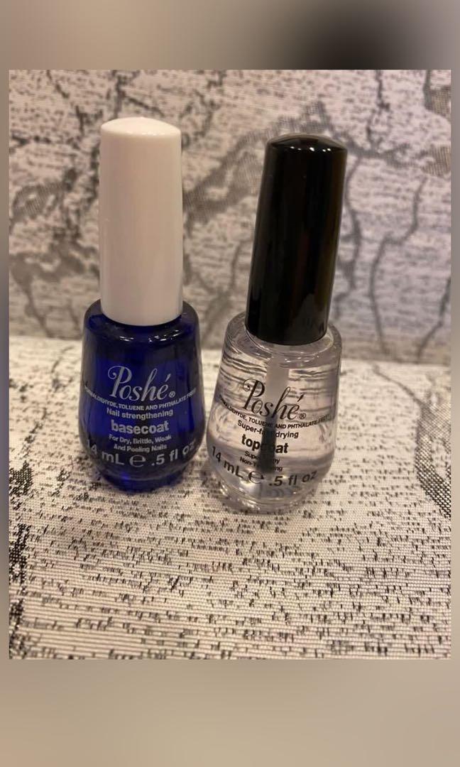 Poshe nail top and base coat, Beauty & Personal Care, Hands & Nails on
