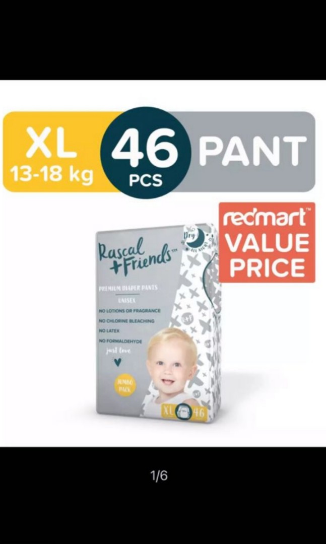 Rascal And Friends RASCAL + FRIENDS diapers, size 5, 64 pcs, 13-18