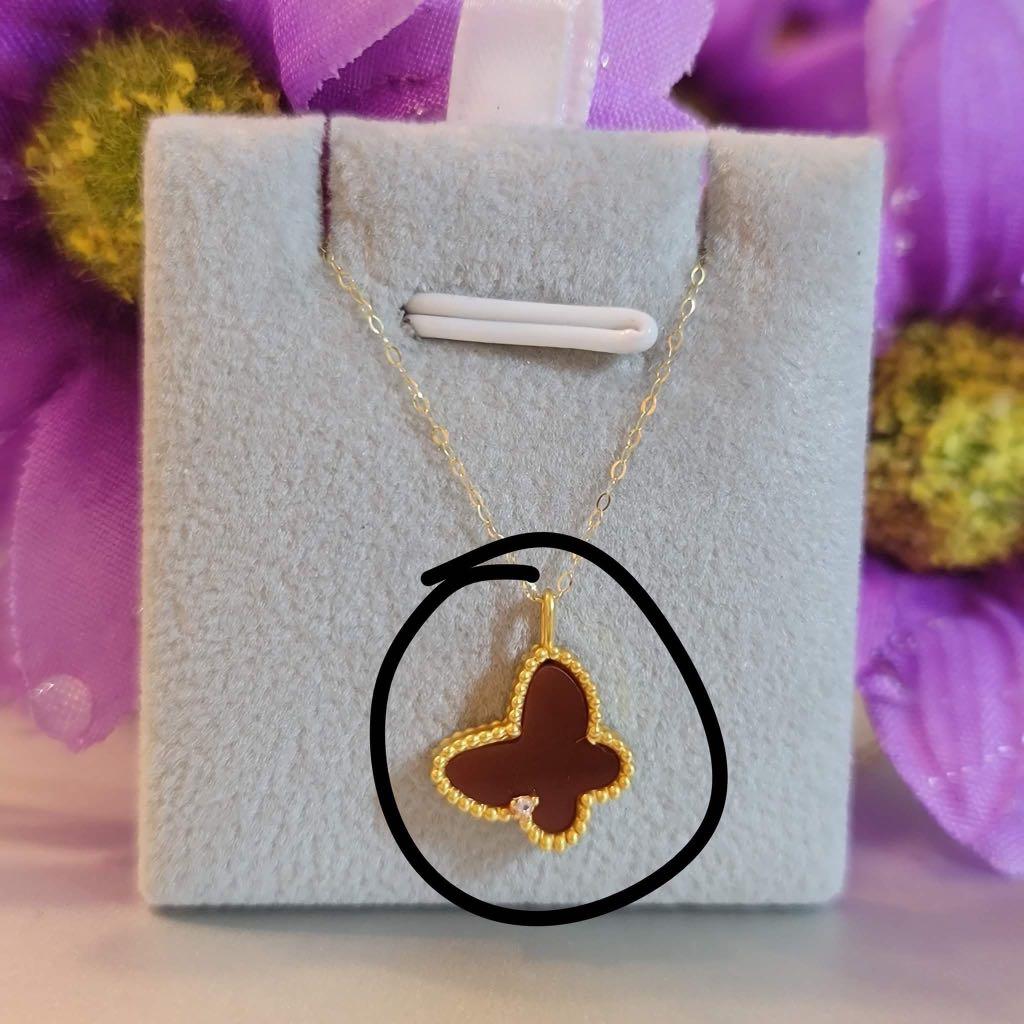 Real 18k Yellow Gold Pendant (Category: Necklaces) located in Quezon City. Submitted by dutchess88 (Listing ID 1126015746, Image 3). Description: 100% Real 18k Yellow Gold Pawnable With Certificate Red Butterfly Pendant with 0.1 carat of Natutal Diamond. Brand new and with free cute lagayan. Perfect for everyday use or as a gift. .
