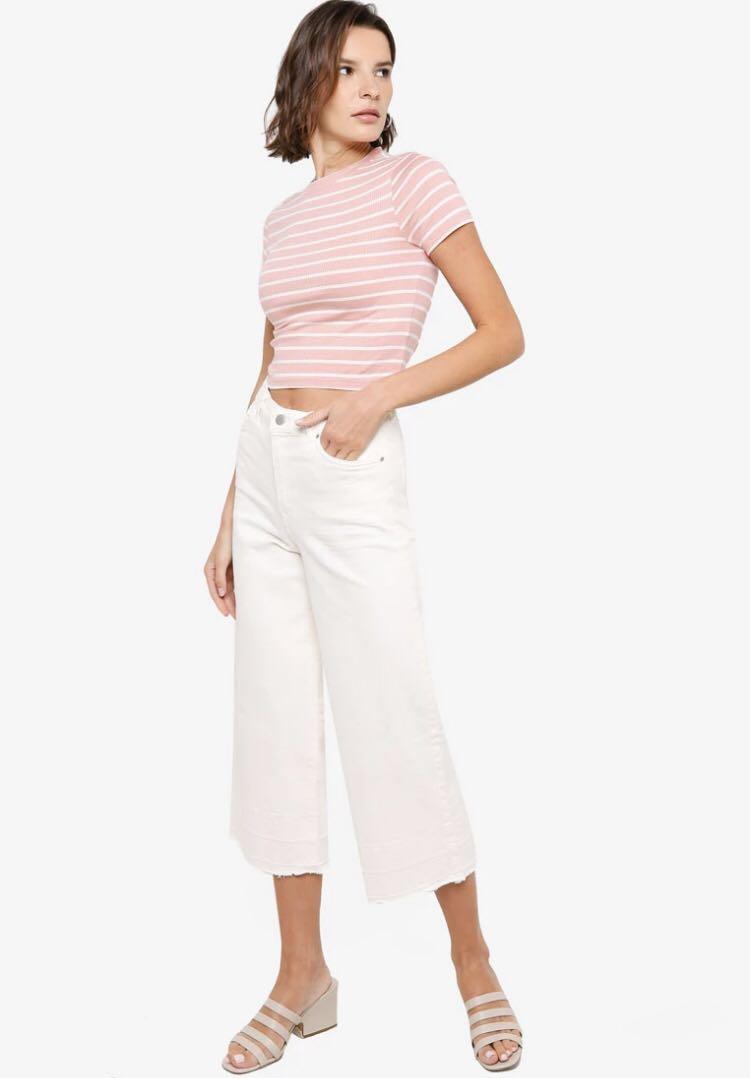 H&m white culotte jeans online