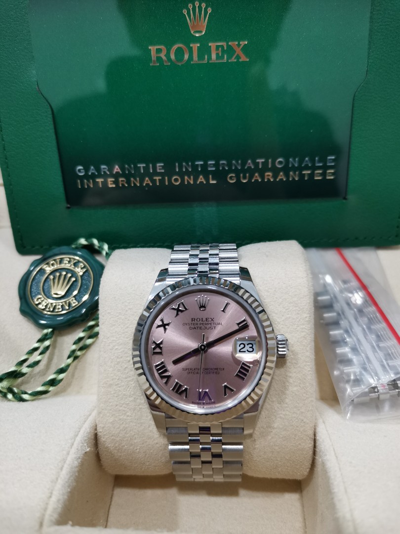 Rolex datejust 31 pink on sale