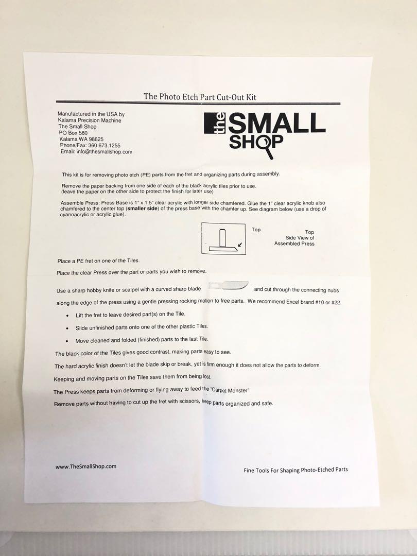 Scale modeling photoetch cutting tool, Hobbies & Toys, Stationery