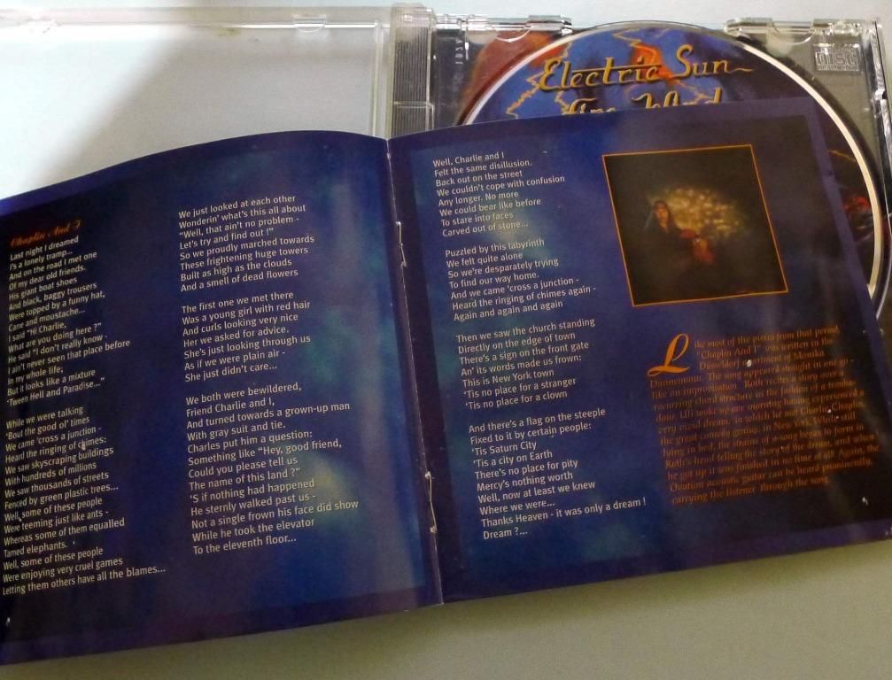 Scorpions前期結他手Uli Jon Roth Electric Sun Fire Wind德國版CD唱片