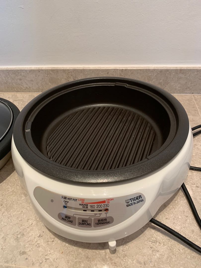 Tiger electric Grill pan with BBQ plate, TV & Home Appliances, Kitchen