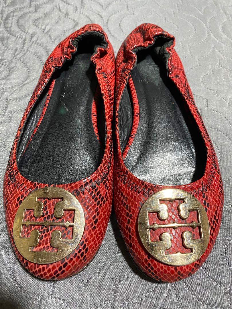 Tory Burch Reva flats in snake print, Women's Fashion, Footwear, Flats &  Sandals on Carousell