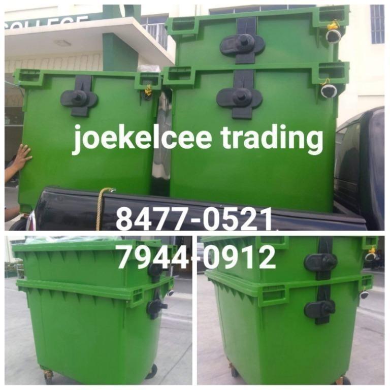 Trash bin mobile bin, Furniture & Home Living, Cleaning & Homecare