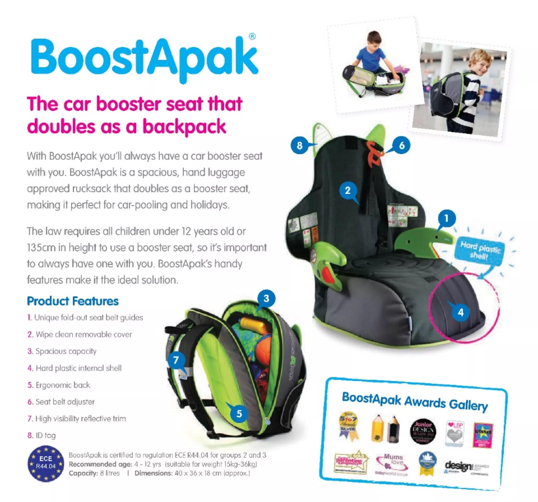 trunki boostapak weight