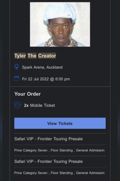 Tyler The Creator Call Me If You Get Lost Tour Ticket Tickets Vouchers Event Tickets On Carousell