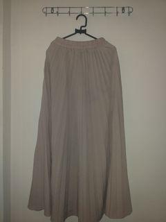 Unbrand Rok Plisket Cream all size