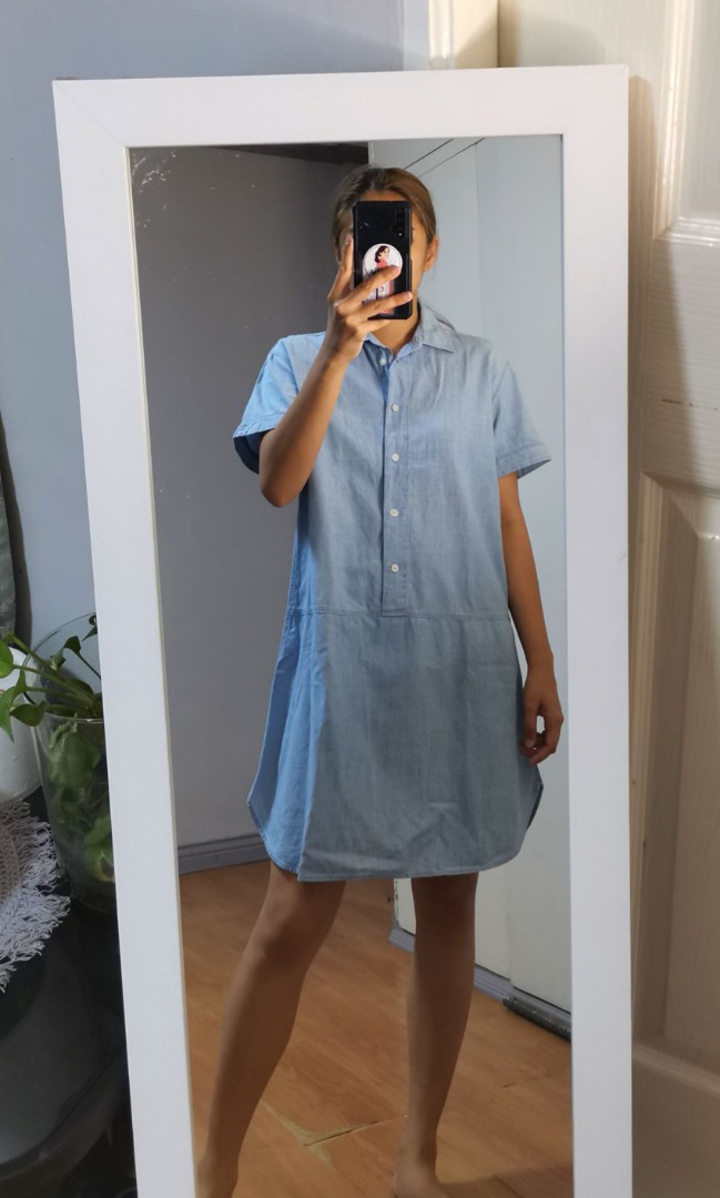 Uniqlo denim dress new arrivals