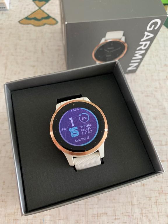 Used Garmin Vivoactive 4s Rose Gold White Women s Fashion