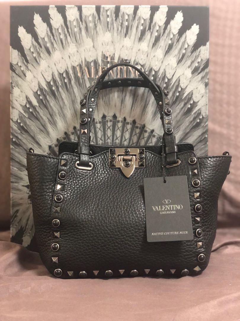 Valentino rockstud noir bag new arrivals