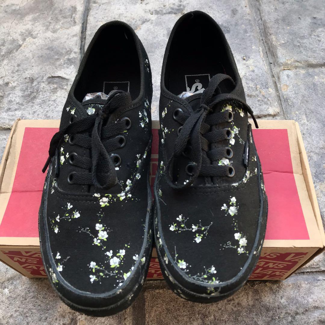 Vans Authentic Midnight floral Black Women s Fashion Footwear Sneakers on Carousell