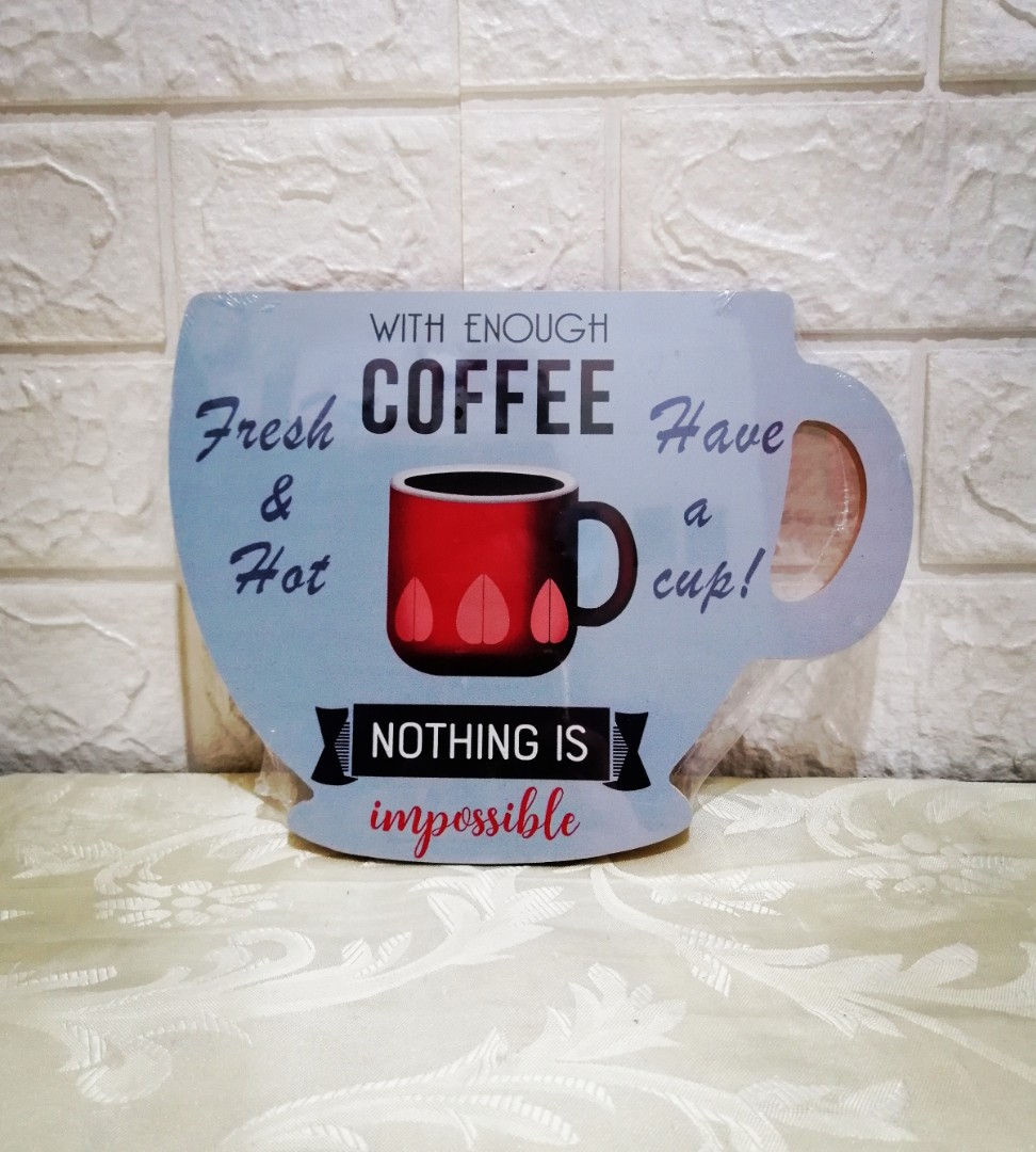 Wooden Coffee decor, Furniture & Home Living, Home Decor, Other Home