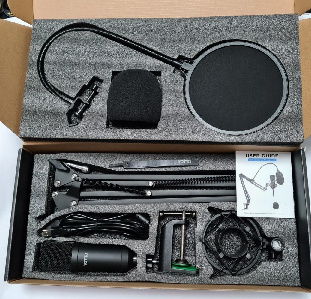 YOTTO USB Microphone Kit 192KHZ/24BIT Plug & Play Computer PC Microphone  Studio Streaming Cardioid Mic with Boom Arm Shock Mount Pop Filter for  Recording Broadcasting  Gaming Voice, Audio, Microphones on Carousell