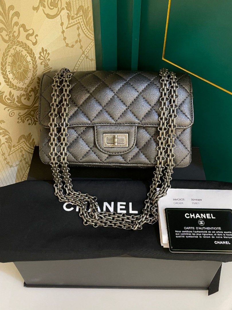 Chanel Authentic Mini 2.55 Handbag with gold hardware, Luxury, Bags &  Wallets on Carousell