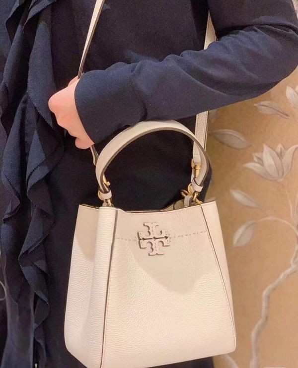 💕天使白TORY BURCH McGraw small bucket bag crossbody hobo 白色現貨