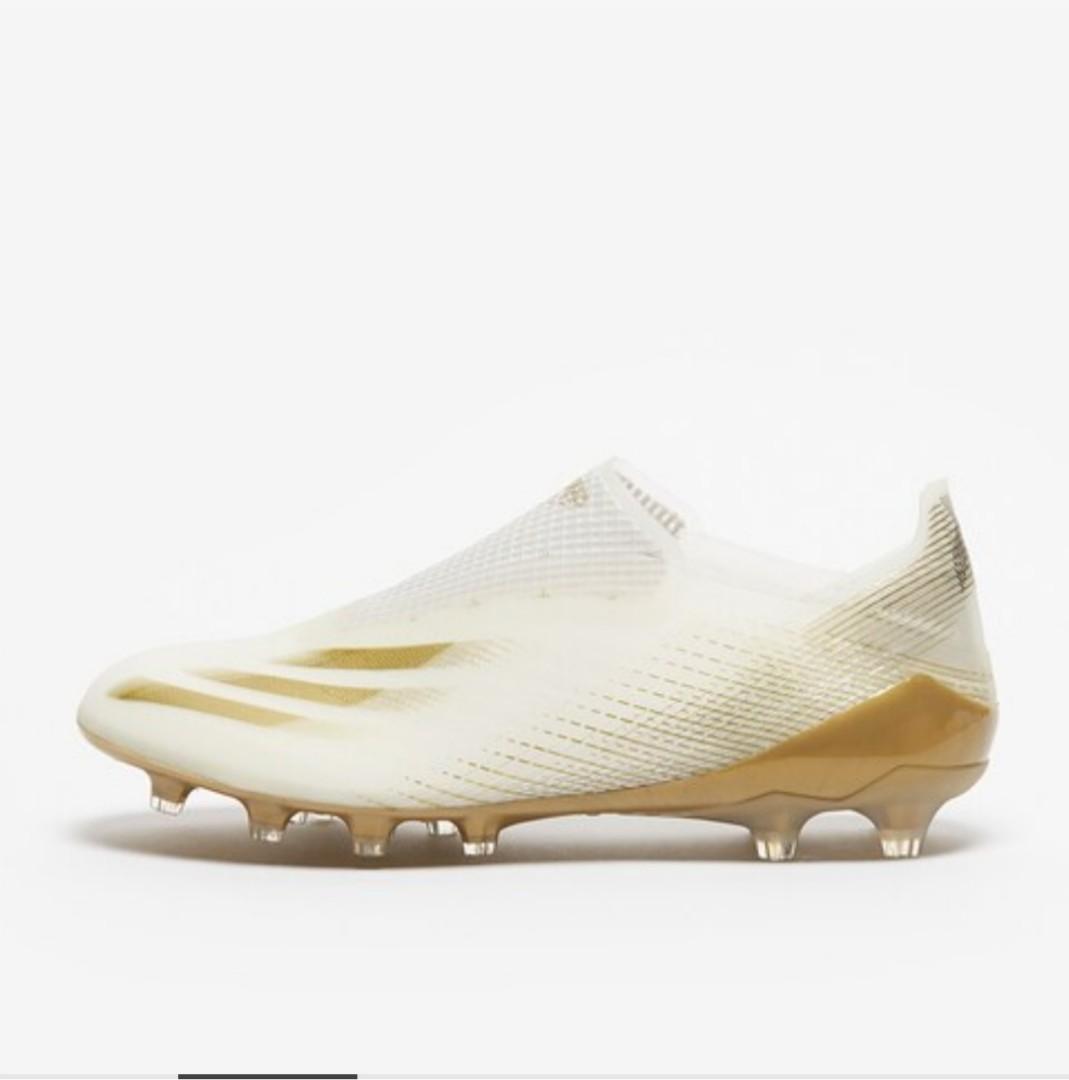 adidas X Ghosted AG White Metallic Gold Melange Core Black