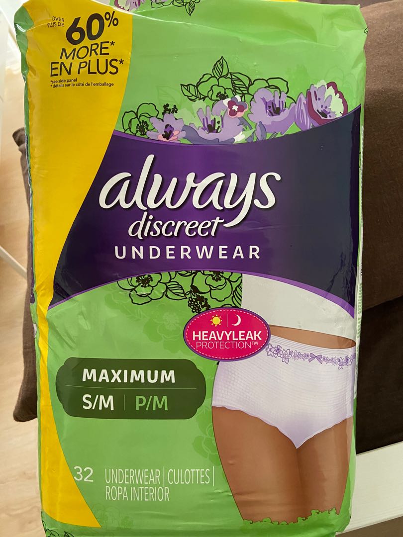 Always Discreet Underwear for Women, Health & Nutrition, Assistive